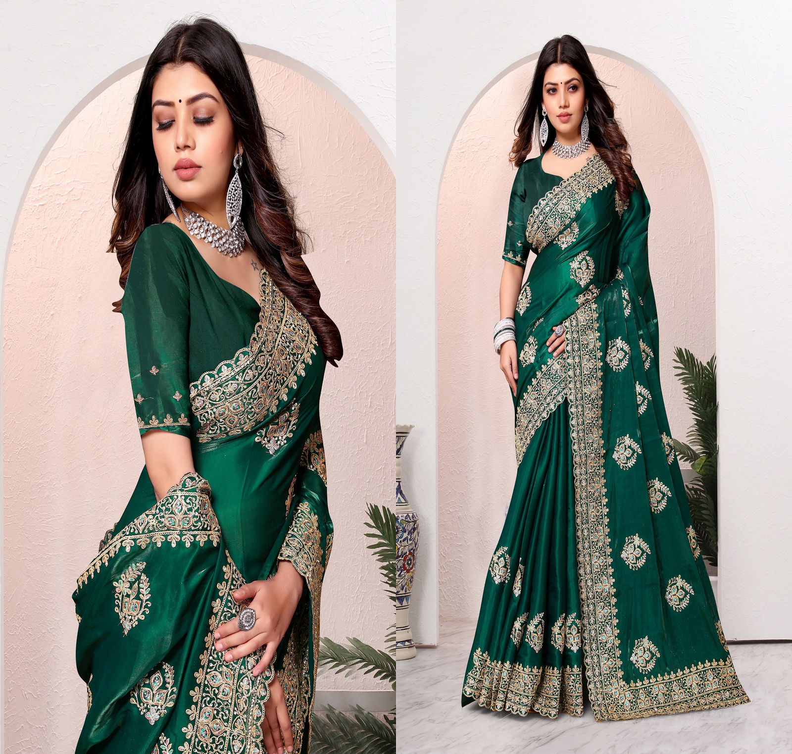Legacy By Utsav Nari Crepe Silk Wedding Saree Manufacturers
